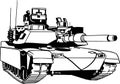 American battle tank. Abrams tank. Army tank. Vector illustration.