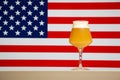 American Beer United States Flag Teku Glass