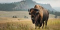 American bison in Custer State Park South Dakota . Concept Wildlife Photography, Animals, Custer Royalty Free Stock Photo
