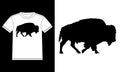 American bison vector silhouette Royalty Free Stock Photo