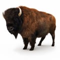 American Bison on a white background.