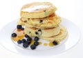 American blueberry pancakes Royalty Free Stock Photo