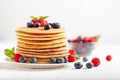 American blueberry pancakes Royalty Free Stock Photo