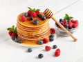 American blueberry pancakes Royalty Free Stock Photo