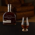 American bourbon whiskey in the lounge