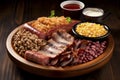 American Breakfast Delight, American Bacon Breakfast Feast Royalty Free Stock Photo