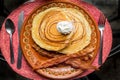 American Breakfast in Tlaquepaque, Jalisco, Mexico.