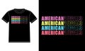 American Buffalo Colorful Typography T-shirt Design