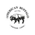 American buffalo logo inked vector Royalty Free Stock Photo