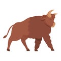 American bull icon cartoon vector. Animal bison