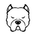 American bully dog emblem. Vector illustration. Royalty Free Stock Photo