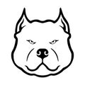 American bully dog head logo.