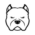 American bully dog logo. Vector illustration. Royalty Free Stock Photo