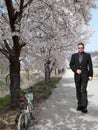 American businessman in Han River Park Seoul