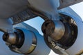 American C-17 Globemaster jet engine