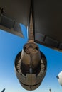 American C-17 Globemaster jet engine Royalty Free Stock Photo