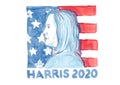 American Candidate Kamala Devi Harris for Vice President Election 2020 Retro