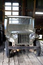 American car jeep on the estate Herberton. Royalty Free Stock Photo