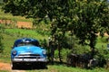 American car in Puerto Esperanza, Cuba Royalty Free Stock Photo