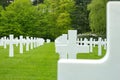 American Cemetery in Luxembourg - marble crosses aligned