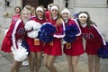 American Cheerleaders at London Parade Royalty Free Stock Photo