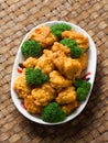 American chinese takeout general tso chicken Royalty Free Stock Photo