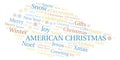 American Christmas word cloud