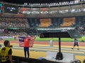 American Christopher Nilsen celebrates winning bronze medal in Budapest 2023