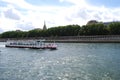 American Church in Paris, waterway, water transportation, river, boat