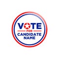 American Circle Candidate Vote Graphic Design