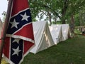 American civil war reenactment confederate flag Royalty Free Stock Photo