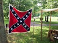 American civil war reenactment confederate flag Royalty Free Stock Photo