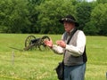 American civil war reenactment scene soldiers Royalty Free Stock Photo