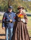 American Civil War Reenactors in Period Costumes