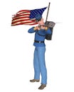 American Civil War Rifleman Soldier Illustration