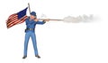 American Civil War Rifleman Firing Illustration