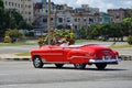 American classic car at Malecon in Havana, Cuba Royalty Free Stock Photo