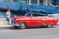 American classic car at old Havana, Cuba Royalty Free Stock Photo