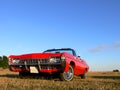 American Classic Car - Red 1970s Convertible Royalty Free Stock Photo