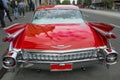 American classic car - tail of red Cadillac