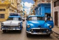 American classic cars on the street in Havana Royalty Free Stock Photo