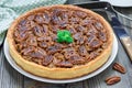 American classic homemade pecan pie Royalty Free Stock Photo