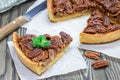 American classic homemade pecan pie Royalty Free Stock Photo