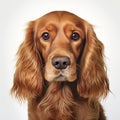 American Cocker Spaniel dog isolated in white background Generative AI Royalty Free Stock Photo