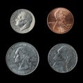 American Coins Royalty Free Stock Photo