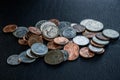 A pile of American coins Royalty Free Stock Photo