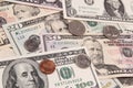 American coins and banknotes Royalty Free Stock Photo