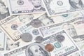 American coins and banknotes Royalty Free Stock Photo