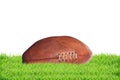 American college high school junior striped football isolated on Royalty Free Stock Photo