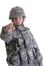 American Combat Soldier Pointing